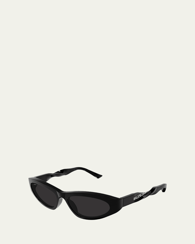 Logo Twisted Acetate Cat-Eye Sunglasses